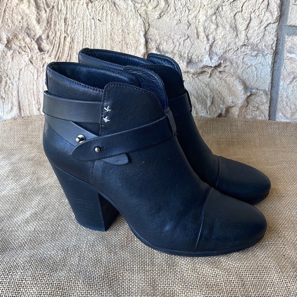 Rag & Bone Harrow boots black Ankle Leather Size 36 1/2 - Picture 5 of 12